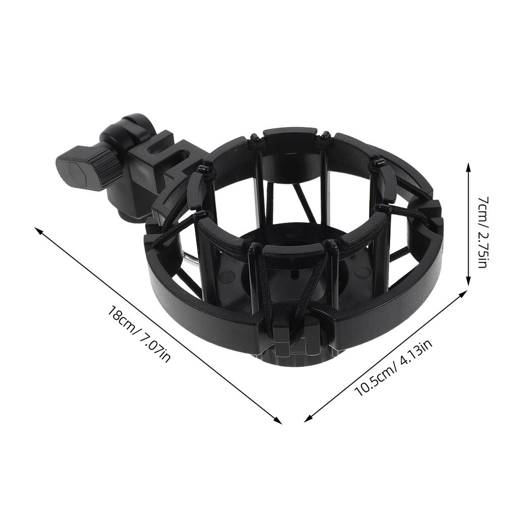 Anti-Vibration Microphone Shock Mount 23-25Mm Suspension Bracket Stable Round Clamp for Studio Recording Live Streaming High