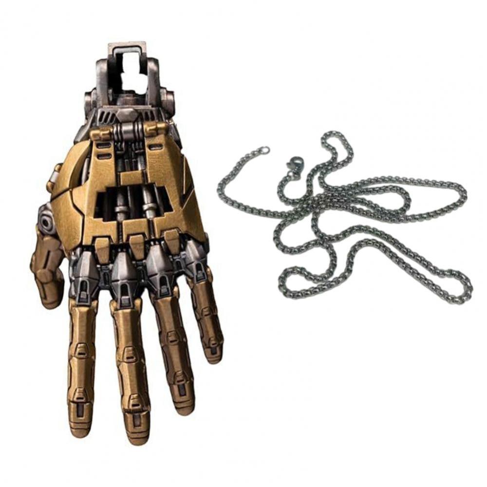 Movable Finger Joints Mechanical Bionic Hand Pendant Steampunk Mechanical Hands Necklace