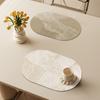 Искусственная кожа салфетки овальной формы чашки столовые приборы салфетки обеденный стол подставка нескользящая подставка под чашку домашний декор коврики для посуды