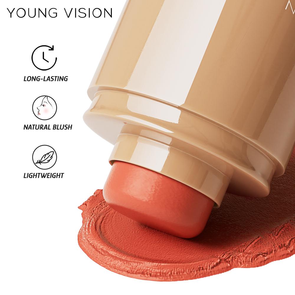 Portable Pocket Blush Stick 6-color Matte Velvet Waterproof Lip and Cheek Cream Rouge Blush Cream