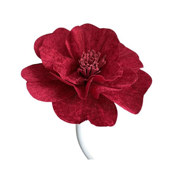 Большой искусственный пион реалистичная гигантская поддельная шелковая головка цветка со стеблем украшение для дома офиса свадебной вечеринки цветочная композиция