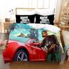 Game GTA V Bedding Set Cartoon Duvet Covers Pillowcase Grand Theft Auto 5 Comforter Bedding Sets Bed Linens Bedclothes(No Sheet)