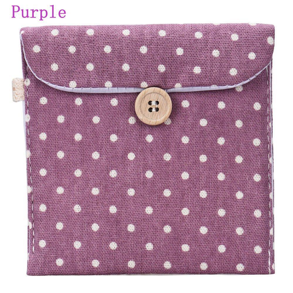 Women Girl Travel Polka Dot Organizers Storage Pouch Sanitary Napkin Bag