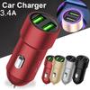 3.4A PD Mini Car Charger 12-24V Lighter Fast Charging Car Dual USB Type C Charger For Xiaomi Power T9Y0