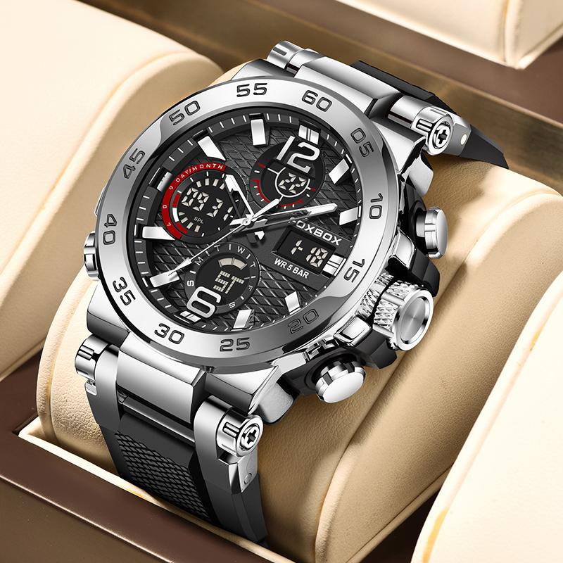 LIGE новые модные мужские часы 50 м водонепроницаемые светящиеся спортивные кварцевые часы автоматические наручные часы с датой и временем