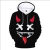 Модная мужская толстовка с капюшоном Devil 3D Graphic Hoodie Sweatshirts Мужская мода Casual Funny Pullovers Harajuku Hoodies Coat Y2k Clothing