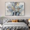 Роскошная картина для декора стен гостиной, абстрактная синяя цветочная печать на холсте, настенные картины для прихожей в спальне, современное настенное искусство