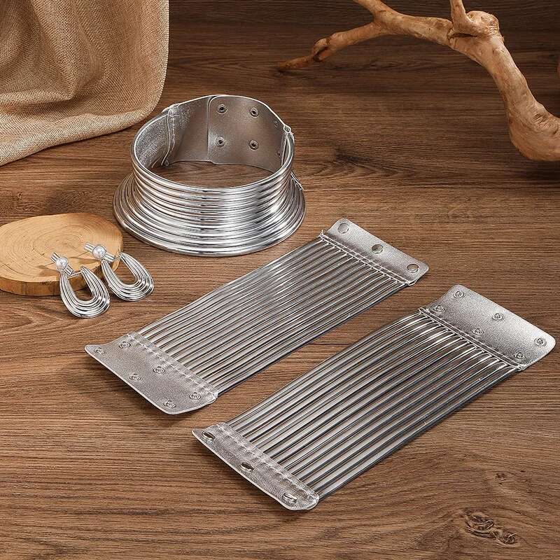 5 шт. Африканский эффектный циркониевый набор 2025 Модный золотистый кожаный чокер на шею Ожерелье Браслет Серьги Для женщин Аксессуары для вечеринок