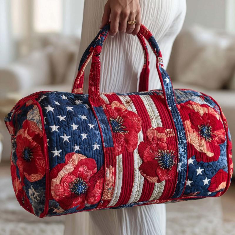 Independence Day Series Small Carry-on Quilted Travel Bag Unisex Sports Gym