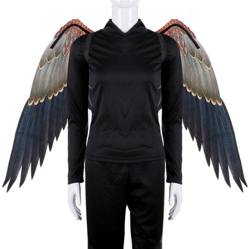 Хэллоуин 3D Ангел Дьявол Большие Крылья Тематическая Вечеринка Марди Гра Косплей Аксессуары Взрослые Большие Черные Крылья Костюм