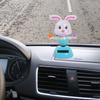 Solar Dancing Figures Car Toy Cute Rabbit Solar Powered Dancing Toys Bobblehead Dashboard Car Interior Accessories Gift For