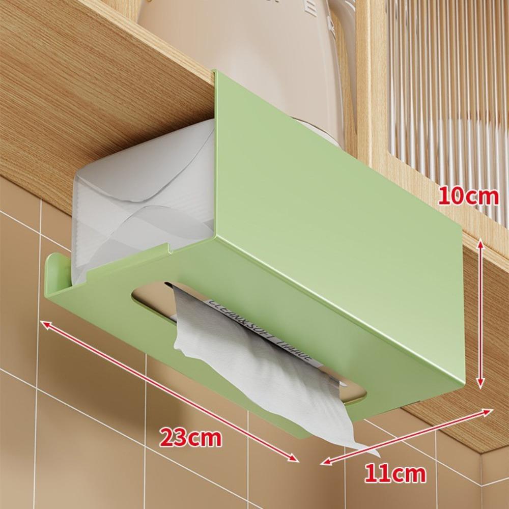 Punch-Free Wall-Mounted Tissue Rack Moisture-proof Napkin Storage Holder Under Cabinet