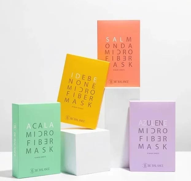 BE' BALANCE Маска из микрофибры, #Азулен #Идебенон #Акала #Pro B5 #Лосось, Увлажнение, Kbeauty, корейская косметика, пробник