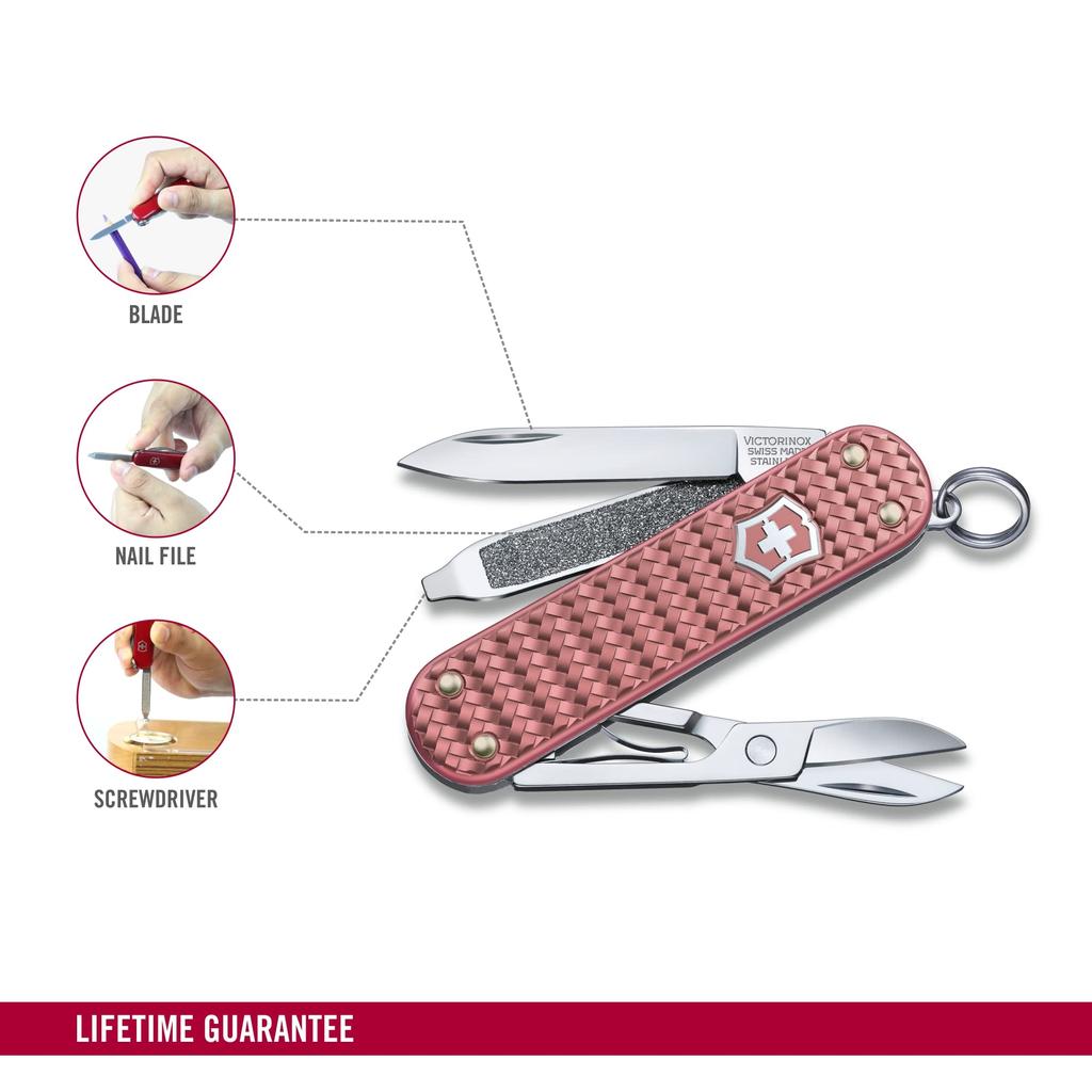 VICTORINOX Classic Precious ALOX Collection Gentle Rose швейцарский армейский нож многофункциональный нож для кемпинга с плоской отверткой