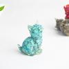 Water Crystal Resin Cat Figurine Office Home Decor Hatching Animal Tabletop Ornament For Gift