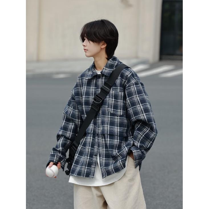 Рубашка с длинным рукавом с буквенным принтом 2024 года в японском стиле в стиле Гонконга, свободная рубашка для мальчиков, летнее модное универсальное повседневное пальто