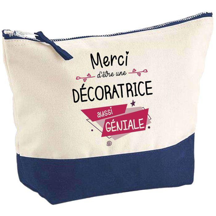 Trousse de maquillage - PLANETEE - Décoratrice Merci Géniale - Grand format - Coton - Impression HD