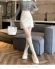 Women's A-Line Plus Size High Waist PU Leather Skirt – Korean Style, Irregular Hem, Anti-Exposure, Hip-Hugging for Autumn