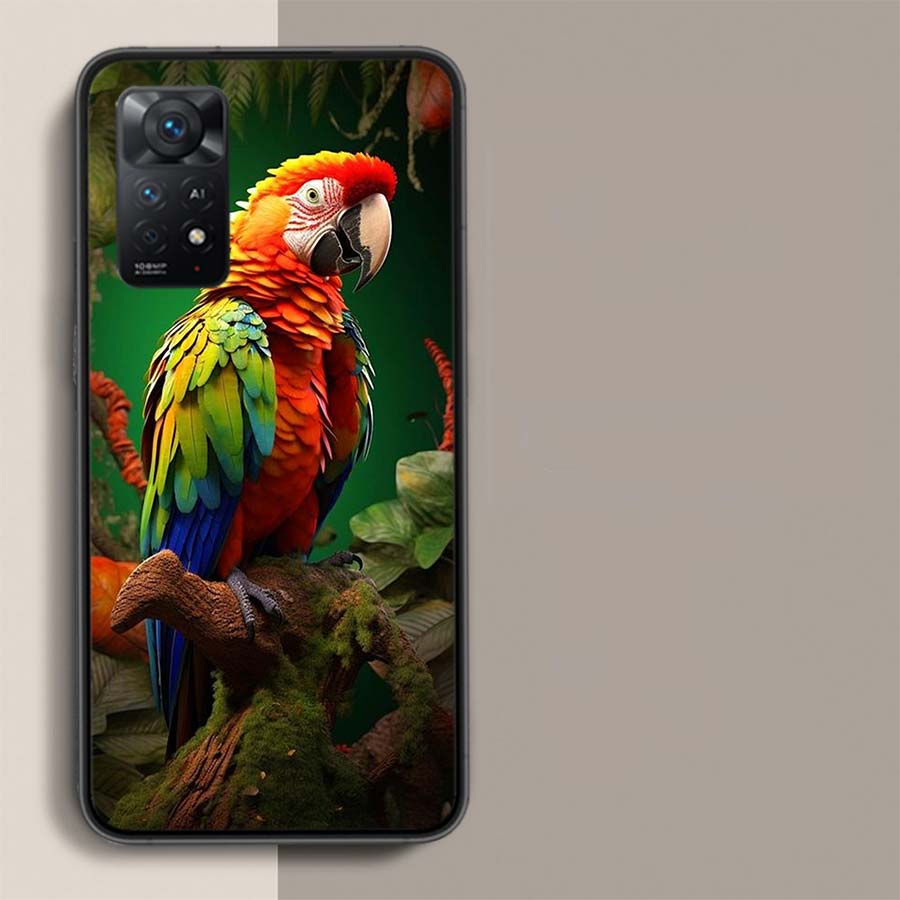 Parrot Bird Rainforest Phone Case For Redmi Note 14+ 13 Pro Plus 14C 13C 12C 12 10A 10C 10 9 8 9A 9C 9T 8A 7 Pro Xiaomi Capa Cov