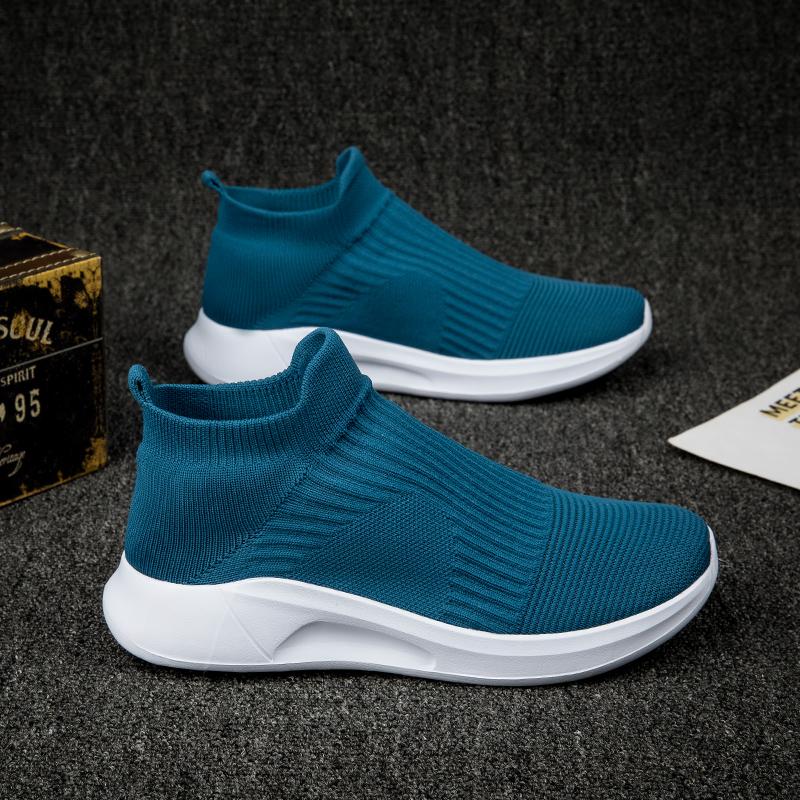 Fashion 2024 Spring Autumn New Mesh Casual Shoes Outdoor Thick Sole Fashion Socks Shoes Men's Sports Vulcanized Shoes Tenis Masculino