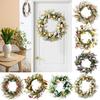 Yousheng Easter Eggs Wreath 17.7" Handmade Wreath with Faux Flowers Eggs Spring Decor Colored Eggs Wreath for Wall Mantel Front Door