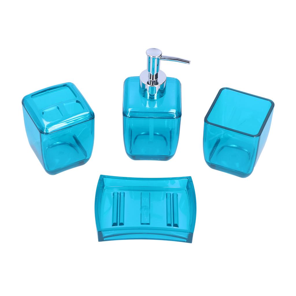 Набор для ванной 4 предмета: дозатор для мыла, подставка для зубных щеток, стакан для полоскания, мыльница, принадлежности для ванной