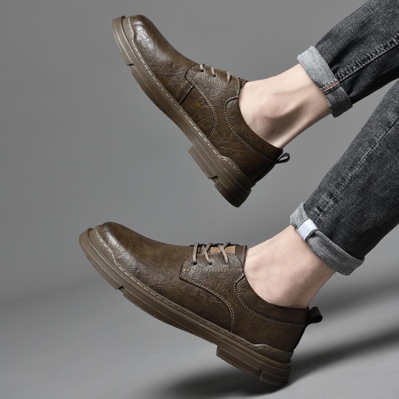 Кроссовки на шнуровке, удобная мужская повседневная обувь для отдыха на открытом воздухе, мужская официальная обувь из натуральной кожи, универсальная мужская обувь, роскошные оксфорды