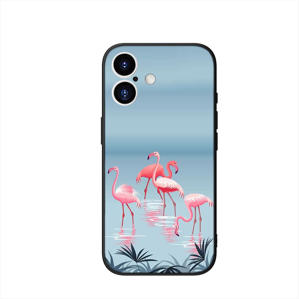 Flamingo Phone Cover Case for Apple iPhone 16 15 14 Plus 13 12 Mini 17 Pro Max + 16E Air 16+ ProMax Casing