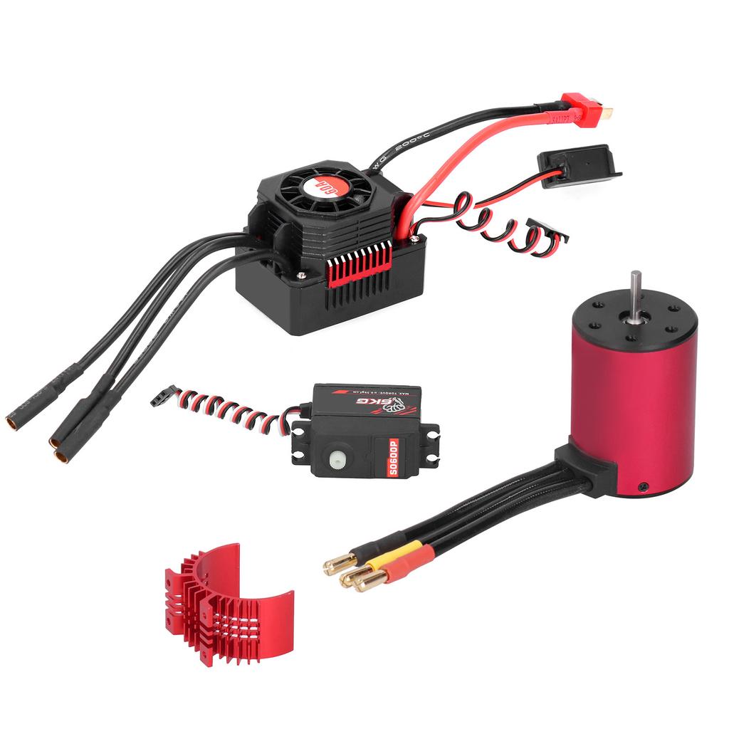 Двигатель SURPASSHOBBY 3650 4500KV с охлаждающим кожухом + 60A ESC + Металлическое серво 6 кг (S0600M) Рычаг 25T