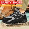 Нескользящая защитная обувь Мужская защитная обувь с поворотной кнопкой для мужчин Рабочая обувь Защита от ударов Мужская спортивная обувь Safety Pro