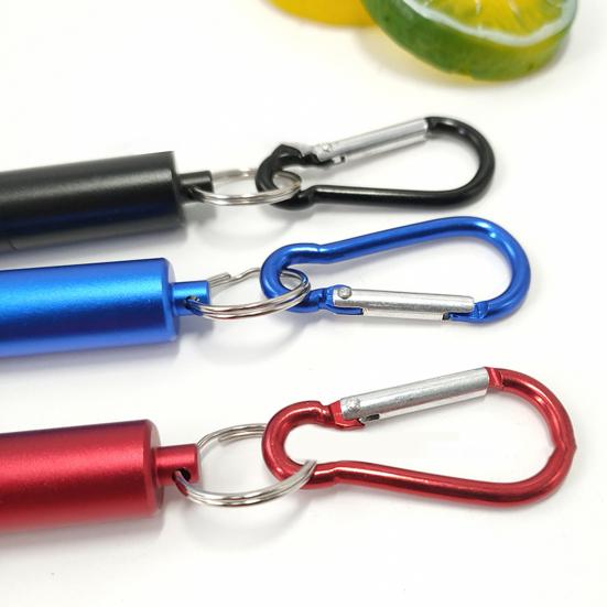 1 комплект многоразовых телескопических соломинок, портативный, из нержавеющей стали, с футляром для переноски, экологически чистый, легко чистится, соломинка