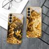 Золотой Дракон Сворачивается Для Samsung Galaxy S20 FE S21 S22 S23 Plus S24 Ultra S25Ultra S21+ S9+ S22Plus Золотой стеклянный чехол для телефона