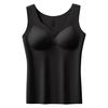 Women's Thermal Tank Top Tummy Control Sleeveless Camisole Top Seamless Padded Shapewear Winter Warm Undershirt Base Layer