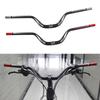 2Pcs Bike Handlebar Aluminum Alloy Riser Bar Long Handlebars for Downhill Cycling