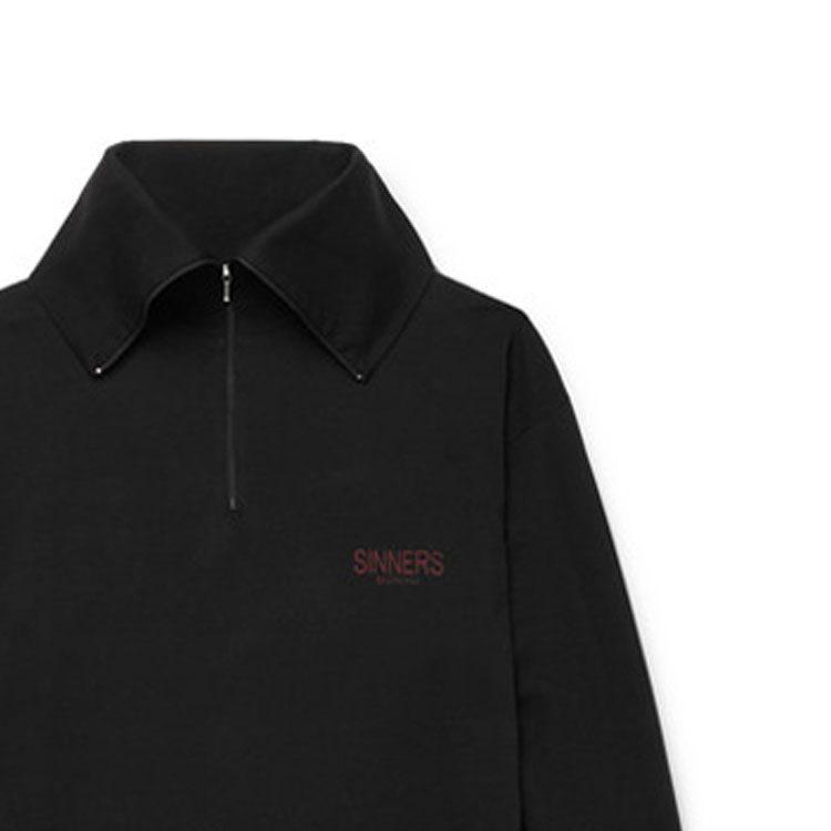 Balenciaga Толстовки Мужские Черные Лацканы Умеренные Обычные 486144TWK521000