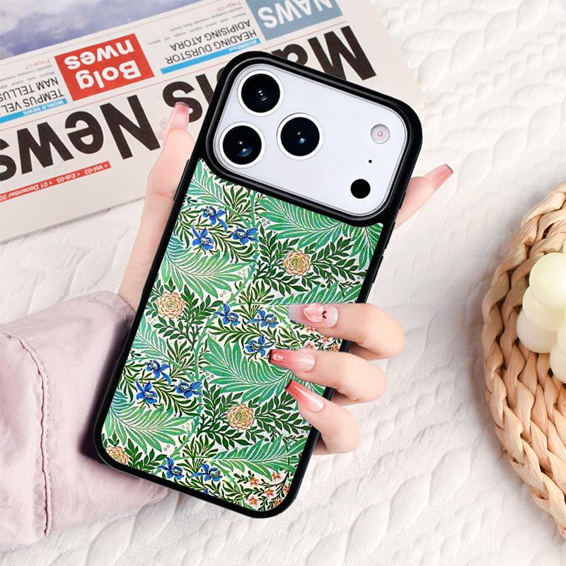 Чехол для телефона William Morris Strawberry Thief для iPhone 17 16e 15 14 13 12 11 Pro Max Air Mini Мягкий защитный чехол