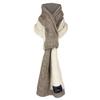 TERAICHI Cashmere Compact Cable Bicolor Gift Made In Short Insert Sengo Compact Scarf 100% Muffler™ (No Box) Japan, Scarf, Scarf, (Mocha/Ivory)