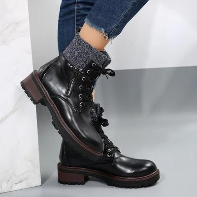 Осень 2024 года, новые ковбойские сапоги на толстом каблуке, женские ботильоны в стиле вестерн без застежек, женские модные сапоги на плоской подошве Zapatos