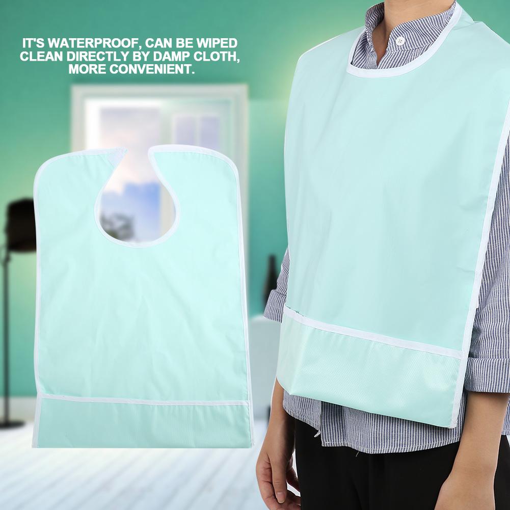 Водонепроницаемый взрослый нагрудник для еды, защитник одежды, помощь при еде, зеленый