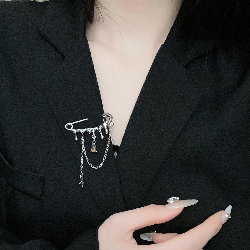 Personalized Chain Brooch, Clothing Decoration, Suit Brooch, Accessories