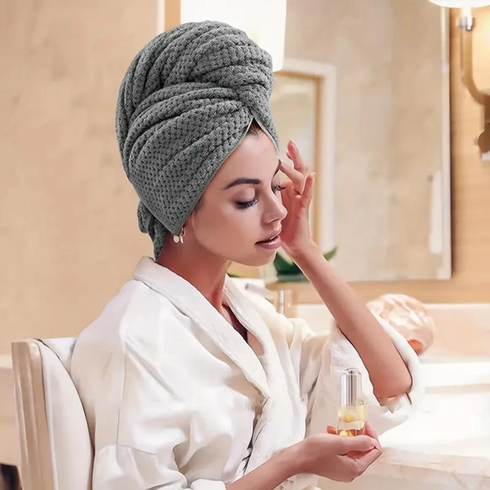 Soft Extra Large Wrap Turban with Elastic Band Quickly Dry Hair Hat  Hair Drying