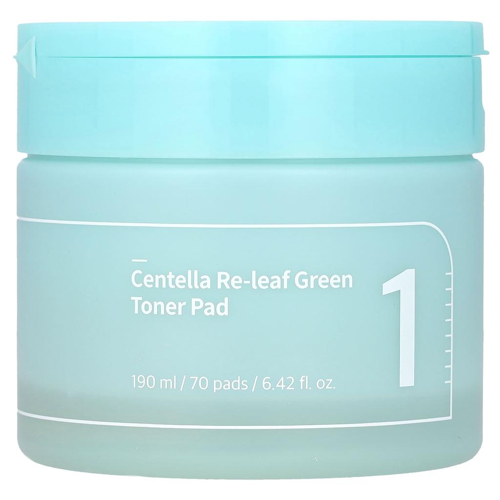 #1 Centella Releaf Green Toner Pads, 70 Sheets, 190Ml (6.42Fl Oz)