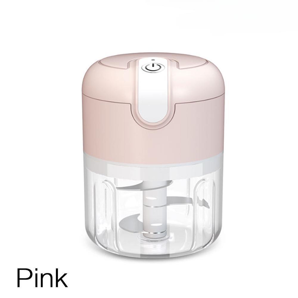 Портативный мини-измельчитель с 3-слойными лезвиями, умный электрический пресс-давилка с зарядкой от USB на 250 мл для измельчения чеснока, фарша, лука, специй и т. д.