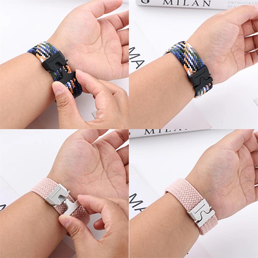 20mm 22mm Nylon Strap For HUAWEI WATCH GT 5 Pro 4 46mm Band For HUAWEI GT 3 2 42mm HONOR Magic Watch 4 GS Braided Soft Bracelet