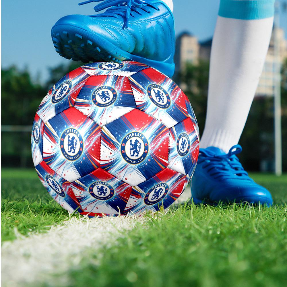 Chelsea FC Theme soccer ball Size 5 Soccer Ball Soft Touch Professional Training Football for Outdoor Sports