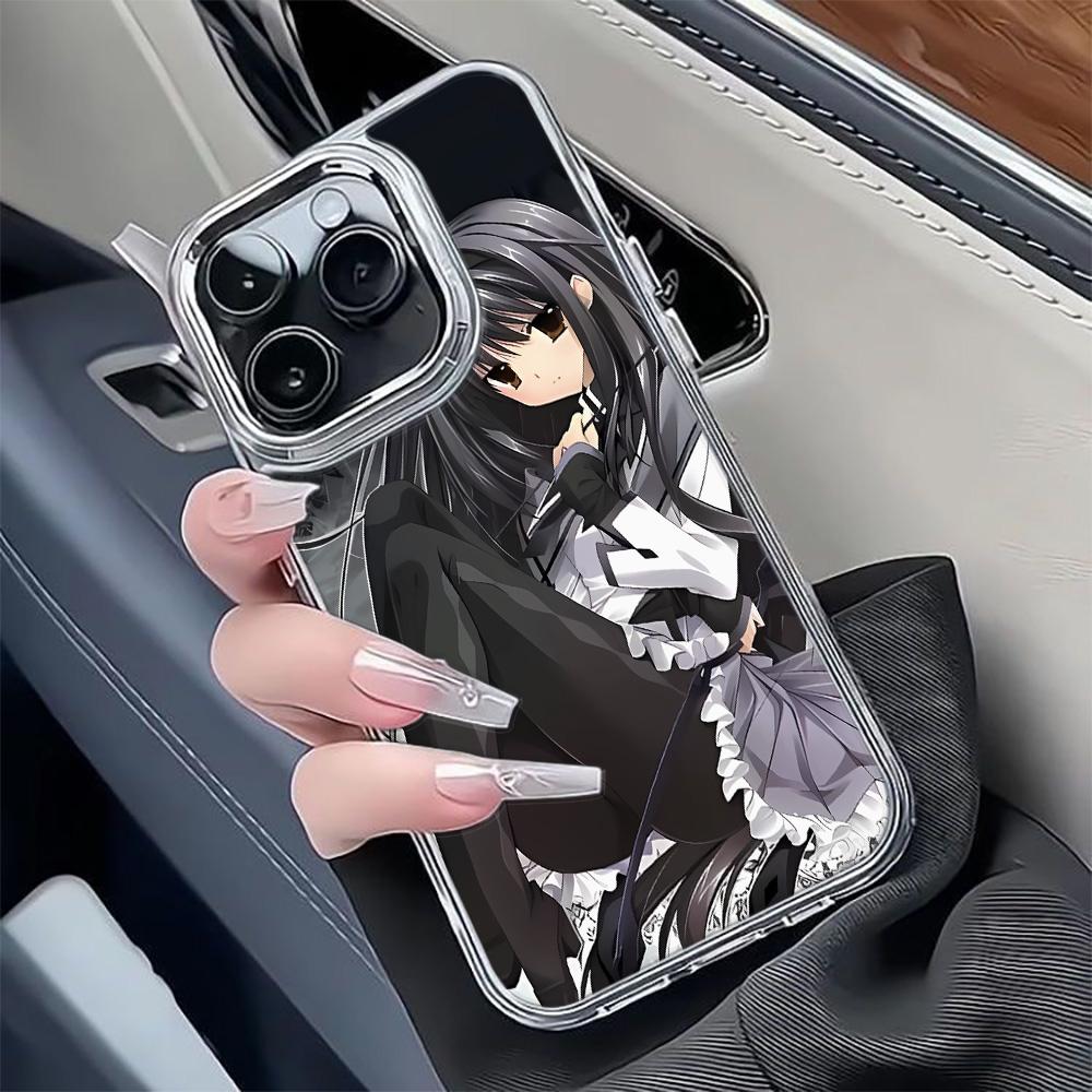 Japanese Anime Phone Case For Iphone 13 12 11 17 16 15 Pro Max 14 Plus 17Air 16E 17E Coque Phone Cover Funda Light Luxury