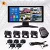 10,36-дюймовый 4-канальный интеллектуальный радар слепых зон BSD сигнализация грузовик автобус автомобильный видеорегистратор монитор с 4 шт AHD 1080P ИК-камера