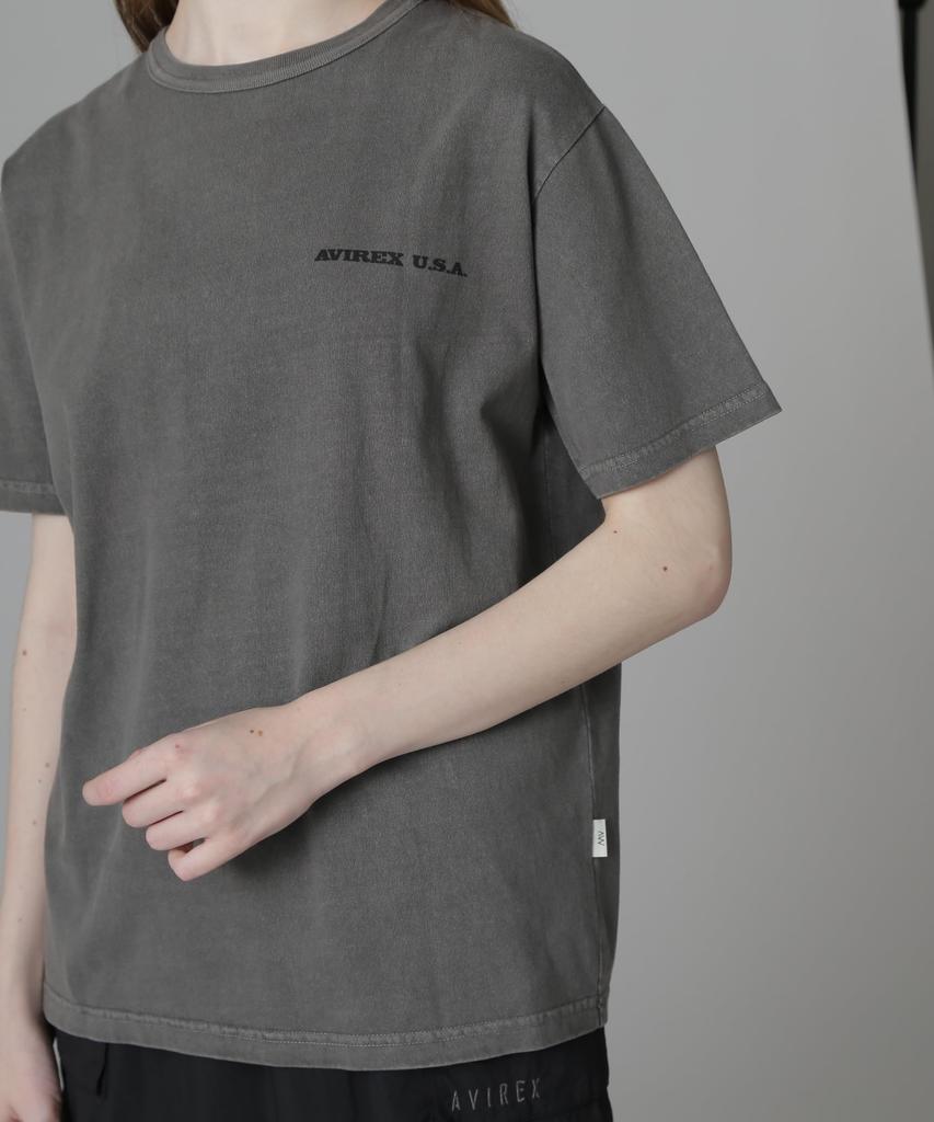 Женская футболка Avirex FADE WASH PRINT F, 410, Угольный, 783-5135604