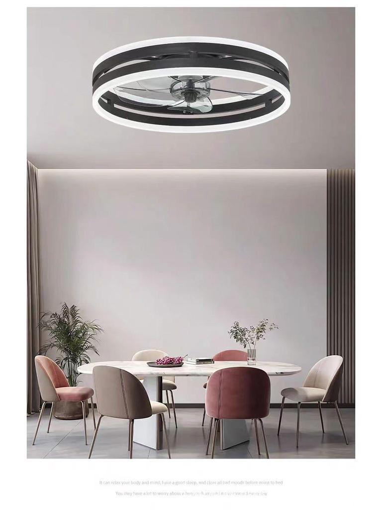 Бесшумный светодиодный потолочный вентилятор для гостиной, спальни и столовой