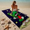 proof beach towel with a Marvin the Martian pattern - soft,absorbent,quick-drying,machine washable - perfect for swimming,camping,bathing